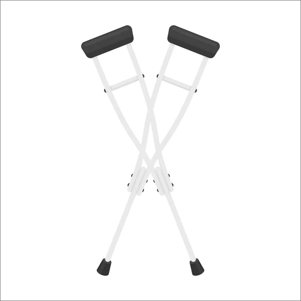 Crutches ícone dos desenhos animados. Ícone de medicamento único do grande conjunto médico e de cuidados de saúde . — Vetor de Stock