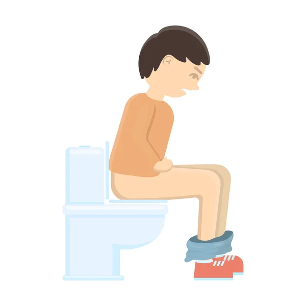 Diarrhea icon cartoon. Single sick icon from the big ill, disease set. — Stock Vector