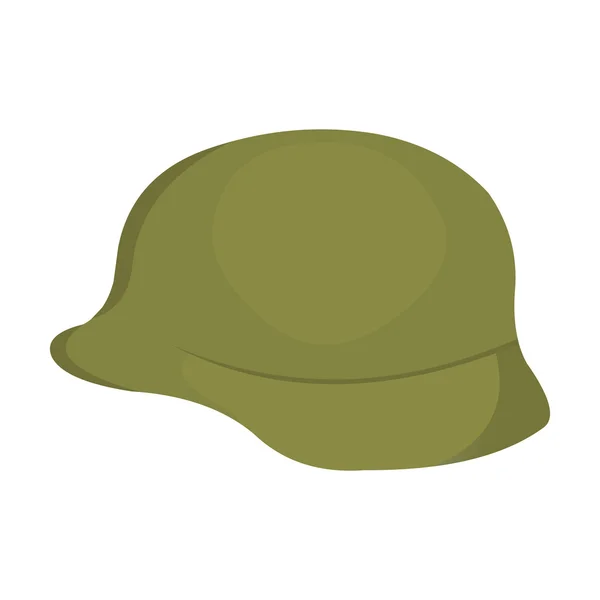Солдатский шлем военная икона мультфильма. Одна икона оружия из больших боеприпасов, комплект оружия . — стоковый вектор