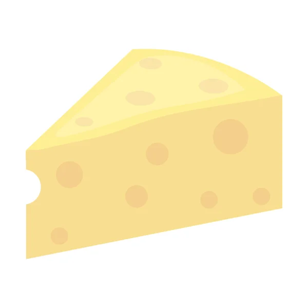 Caricatura icono de queso. Single bio, eco, producto orgánico icono de la gran serie de leche . — Archivo Imágenes Vectoriales