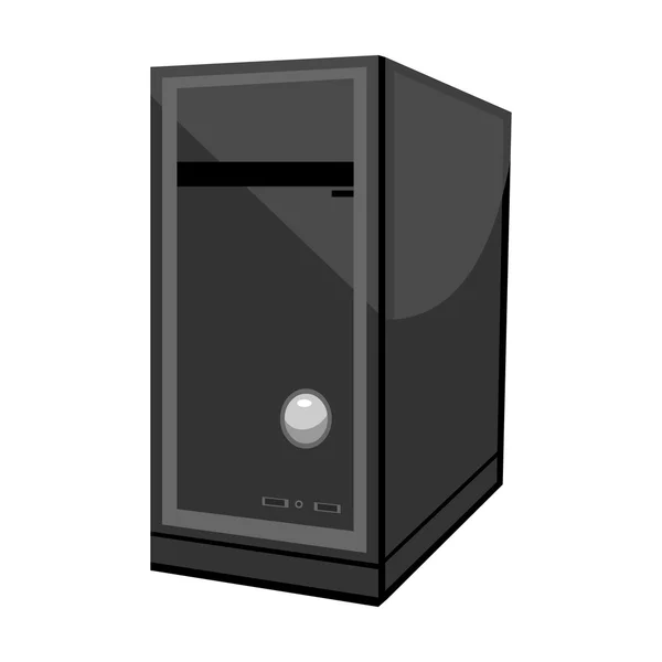 Desenho animado do ícone da unidade do sistema. Ícone de PC único do grande conjunto de tecnologia . — Vetor de Stock