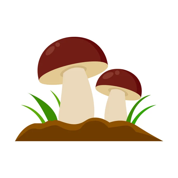 Мультфильм про грибов. Единственная икона растения из большого хозяйства, сада, набора культур . — стоковый вектор