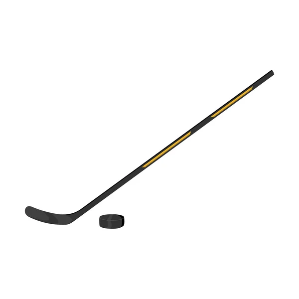 Dibujos animados icono de hockey. Icono de deporte único de la gran condición física, saludable, conjunto de ejercicios . — Vector de stock