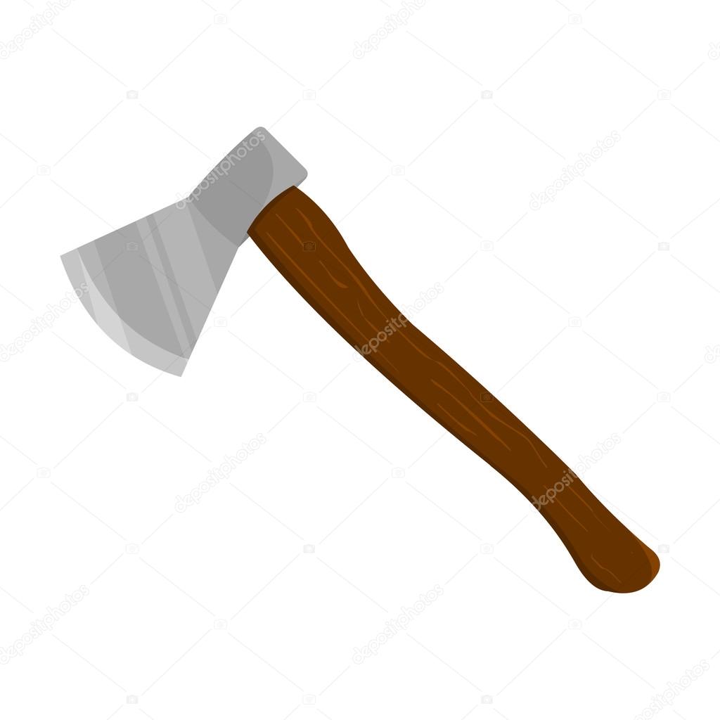 Axe icon cartoon. Single weapon icon from the big ammunition, arms collection.
