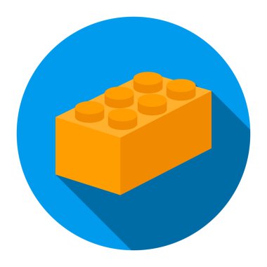 Yapı bloğu düz simgesi. Web ve mobil tasarım için illüstrasyon.