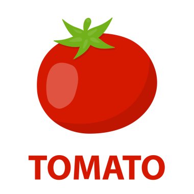 Domates simgesi karikatür. Eco Mama seti - hisse senedi vektör simgesinden sebze tek