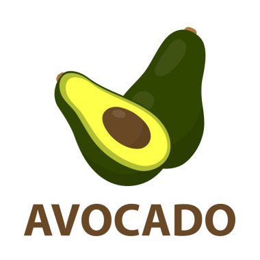 Avokado simgesi karikatür. Mama seti - hisse senedi vektör simgesinden meyve tek