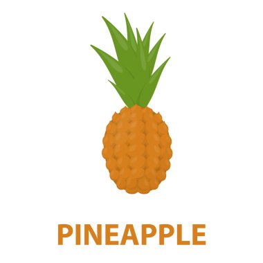 Ananas simgesi karikatür. Meyve simge tek.