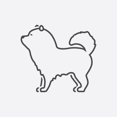 Web için siyah basit stilcö-chow vektör simgesi