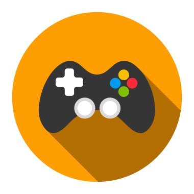 Denetleyici düz simgesi. Web ve mobil tasarım için illüstrasyon.