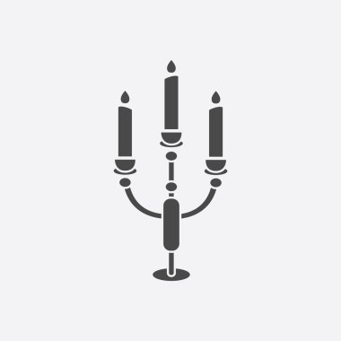 Şamdan lamba simge vektör çizim için web ve hareket eden