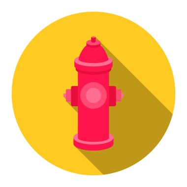 Web için düz stilde hidrant vektör simgesi