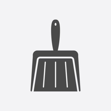 Faraş siyah simgesi. Gösterim amacıyla web ve mobil tasarım.