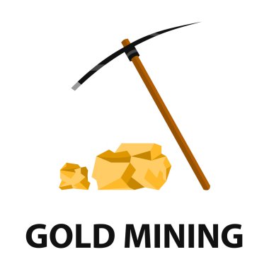 Kazma simgesi karikatür. Batı simgesi vahşi batı kümesinden tek.