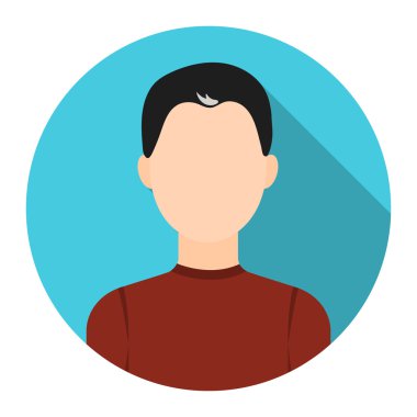 Boy simgesi düz. Büyük avatar setinden tek avatar, bezelye simgesi.