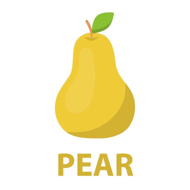 Armut simgesi karikatür. Meyve simge tek.