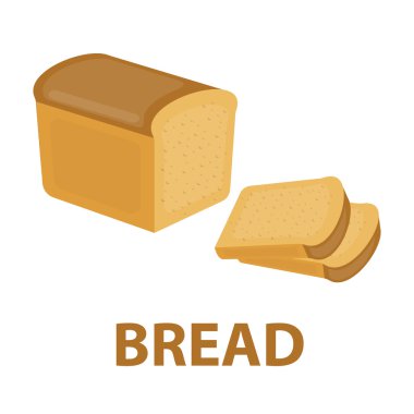 Ekmek simge vektör çizim için web ve hareket eden