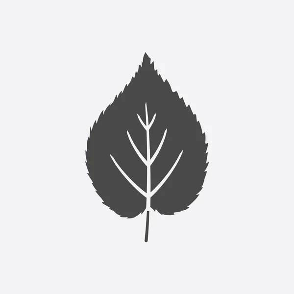 Linden icône feuille noir simple. Singe icône de la nature de la grande forêt ensemble . — Image vectorielle