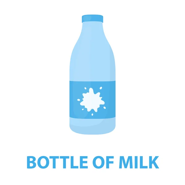 Fles melk pictogram cartoon. Één bio, eco, biologisch product icoon uit de grote melkset. — Stockvector