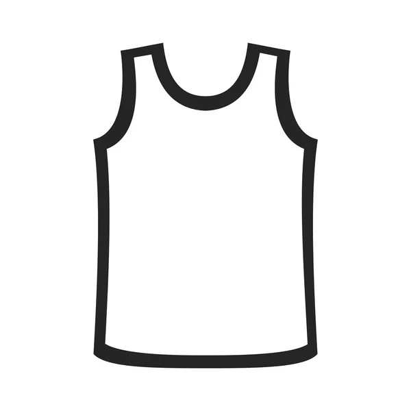 Singlet icon black simple style. One icon of a large clothes collection. — Stock Vector