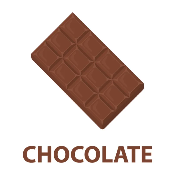 Schokoladen-Vektor-Ikone. Einzelne Süßigkeiten aus dem Fast-Food-Set - Aktienvektor — Stockvektor