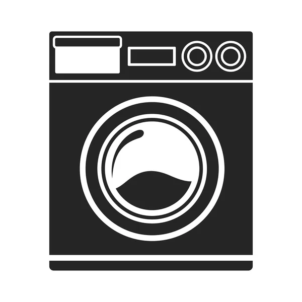 Wasmachine machine pictogram zwarte eenvoudige stijl. Een pictogram van een grote schoonmaak collectie. — Stockvector