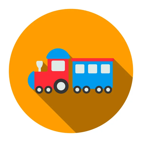 Lokomotivet ikonen platt stil. En ikon i en kollektion med stora leksaker. — Stock vektor