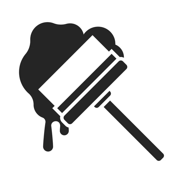 Squeegee icône noir style simple. Une icône d'une grande collection de nettoyage . — Image vectorielle