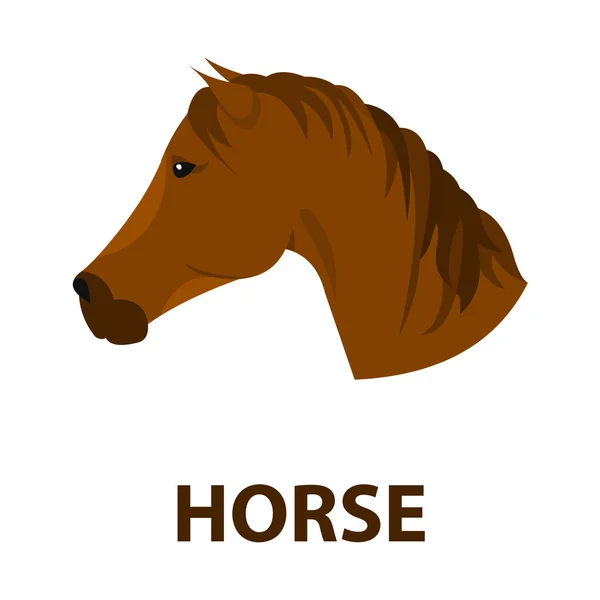 Snuit paard pictogram cartoon. Singe westerse pictogram uit het wilde westen-set. — Stockvector