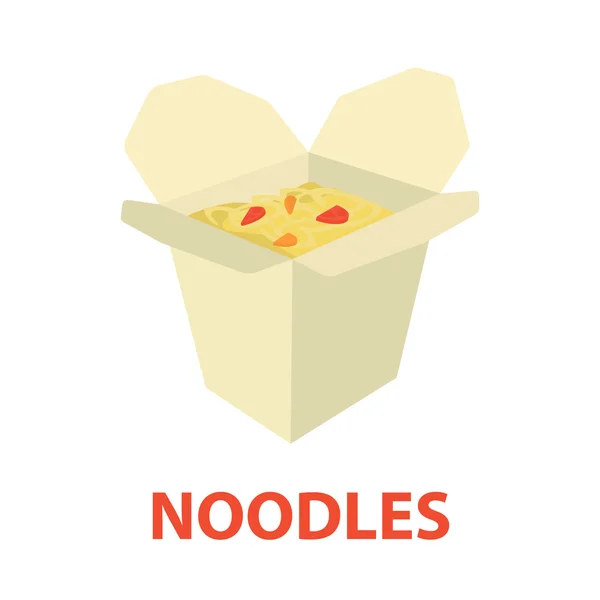 Noodles vettore icona cartone animato. Singe icona cattivo cibo dal set fast food - vettore stock — Vettoriale Stock