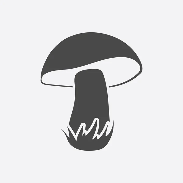 Pilz-Vektor-Symbol in schwarzem, einfachen Stil für das Web — Stockvektor