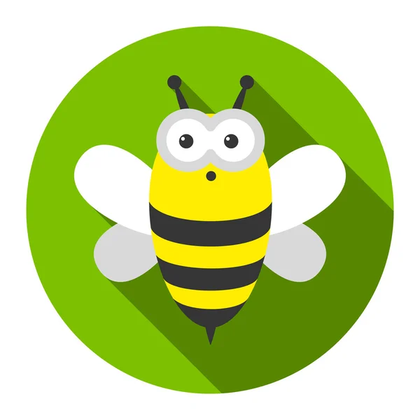 Bee toy icon flat style. One icon of a large toys collection. — Stock Vector