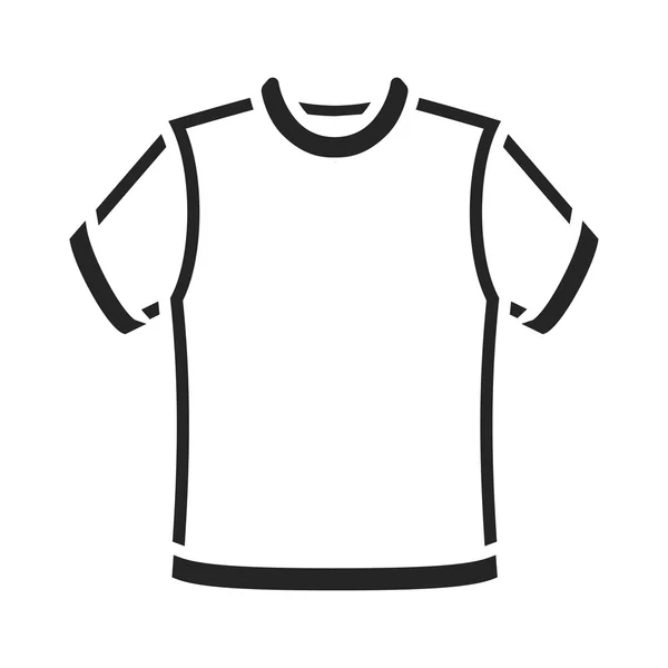 T-Shirt Symbol schwarz einfachen Stil. eine Ikone einer großen Kleidersammlung. — Stockvektor
