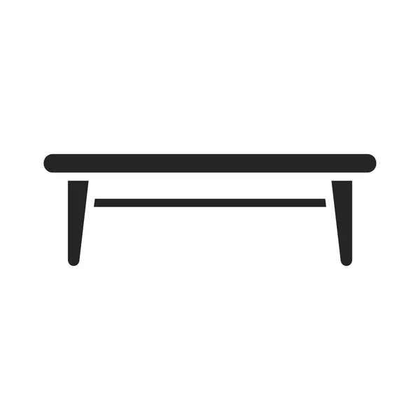 Ícone de mesa estilo simples preto. Um ícone de uma grande coleção de interiores . — Vetor de Stock