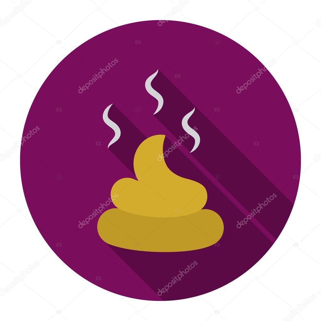 Faeces vector icon in flat style for web