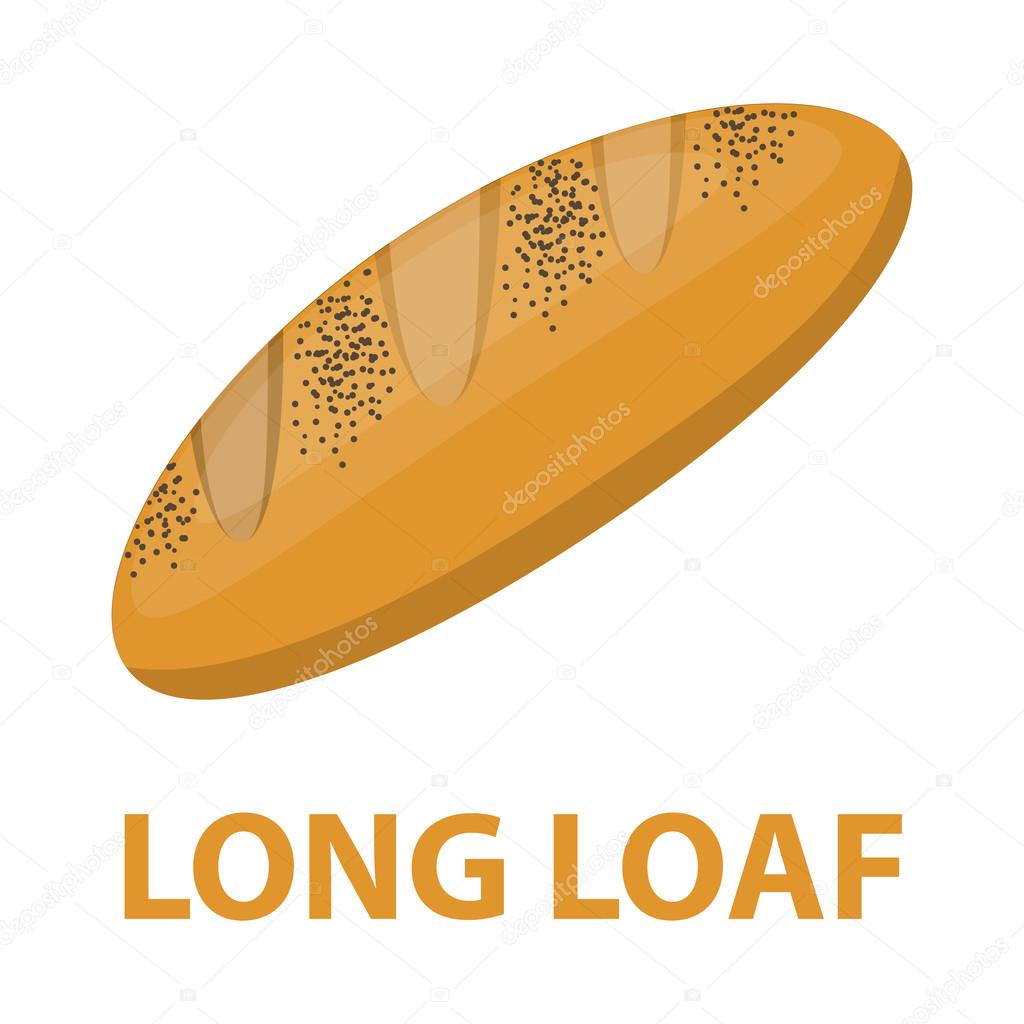 Long loaf icon of vector illustration for web and mobile