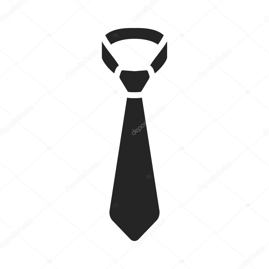 Tie icon black simple style. One icon of a large clothes collection.