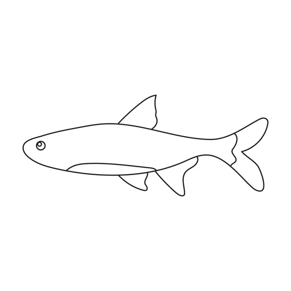 Leuchtfischsymbollinie. singe aquarium fish icon aus dem meer, ocean life set. — Stockvektor