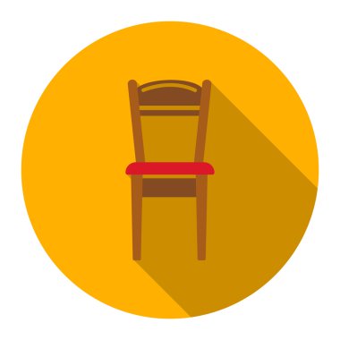 Sandalye simge vektör çizim için web ve hareket eden