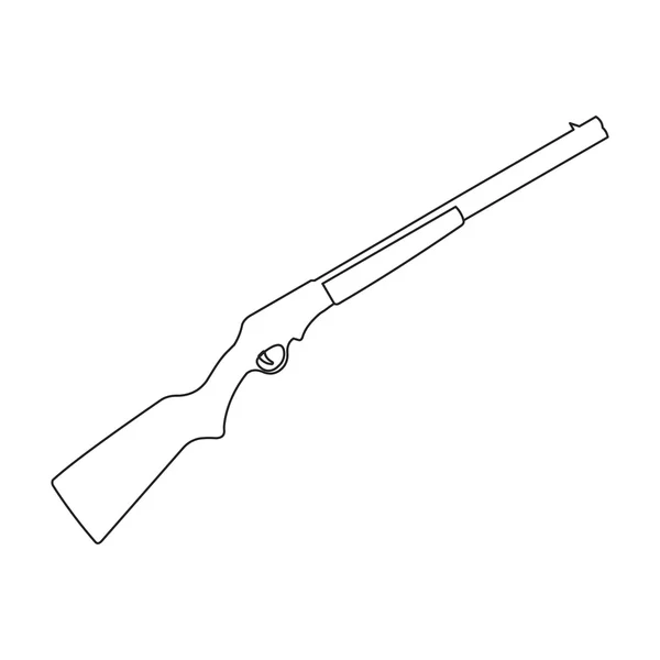 Ligne d'icône du fusil de chasse. Singe icône occidentale de l'ouest sauvage mis . — Image vectorielle