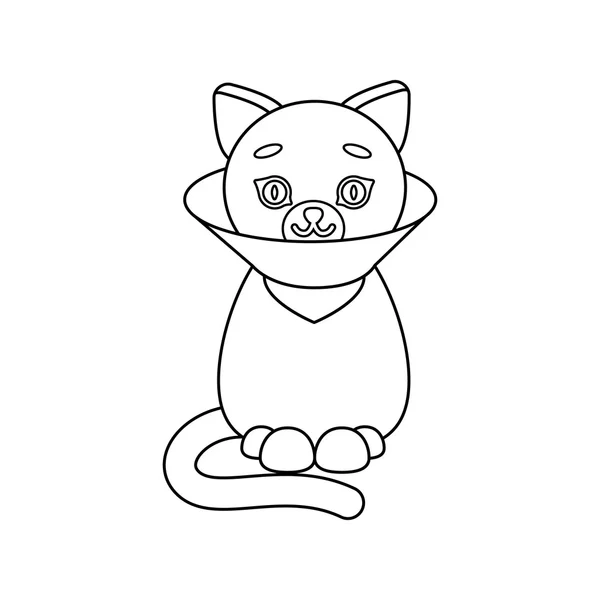 Katzenkrankheitssymbol der Vektorillustration für Web und Handy — Stockvektor