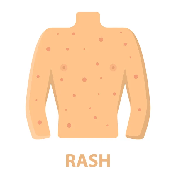 Desenho animado do ícone da erupção cutânea. Único ícone doente do grande doente, conjunto de doenças . — Vetor de Stock