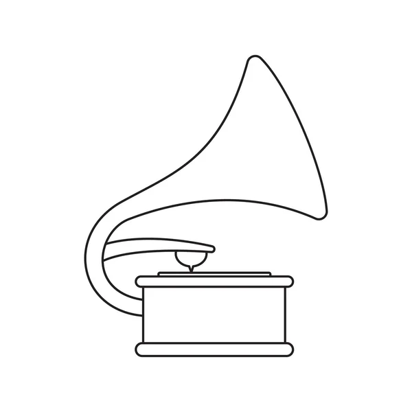 Icona grammofono di illustrazione vettoriale per web e mobile — Vettoriale Stock