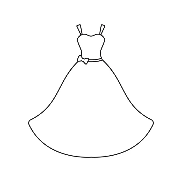 Icono de vestido de novia de ilustración vectorial para web y móvil — Vector de stock