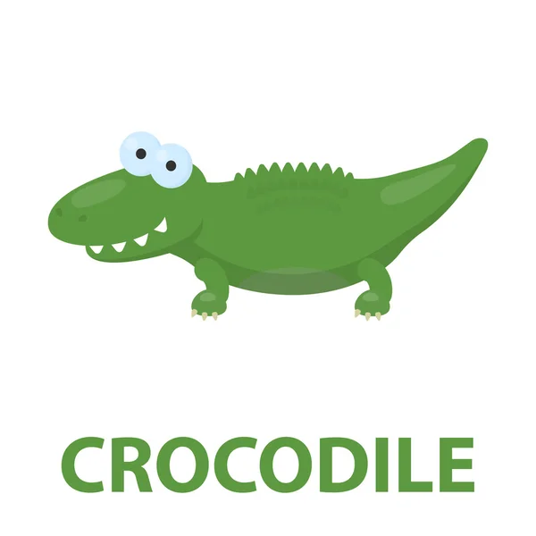 Icône de dessin animé crocodile. Illustration pour web et mobile design . — Image vectorielle