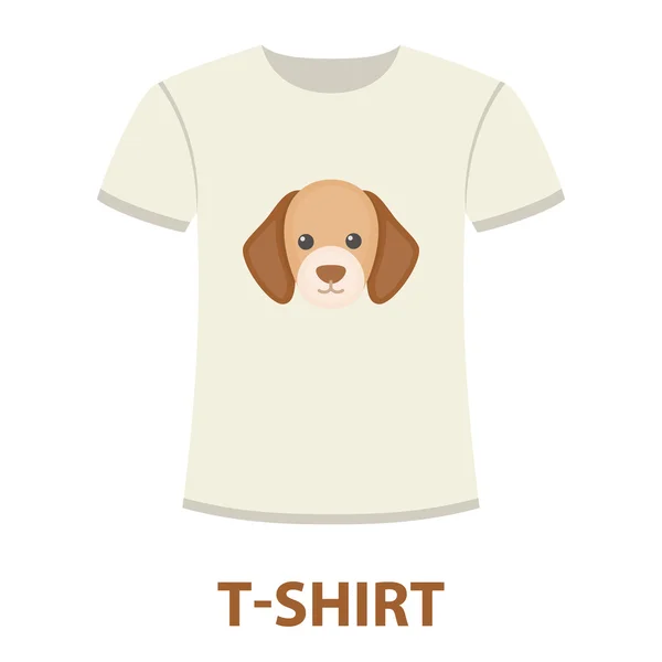Koszula, którą kocham psy wektor ikona w stylu cartoon dla sieci web — Wektor stockowy
