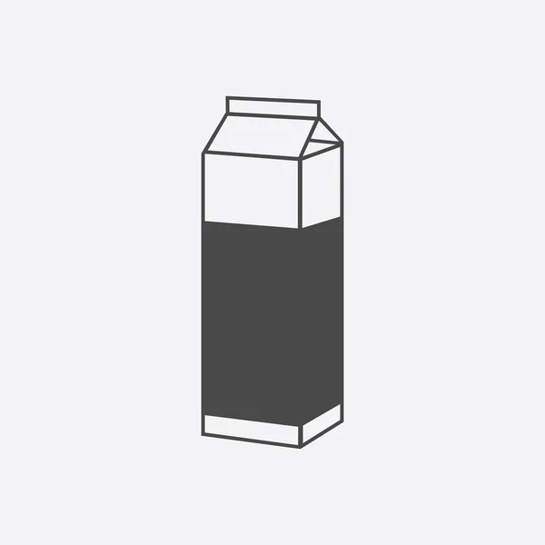 Γάλα κουτί εικονίδιο μαύρο. Μία bio, οικολογικό, βιολογικό προϊόν εικονίδιο από το σύνολο μεγάλο γάλα. — Διανυσματικό Αρχείο