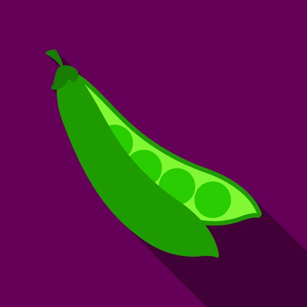 Borsó ikon lapos. Egyetlen zöldség ikon lapos eco élelmiszerről. -stock vector — Stock Vector