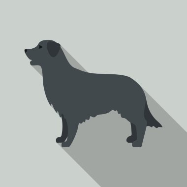 Av köpeği vektör simgesi web için düz stilde