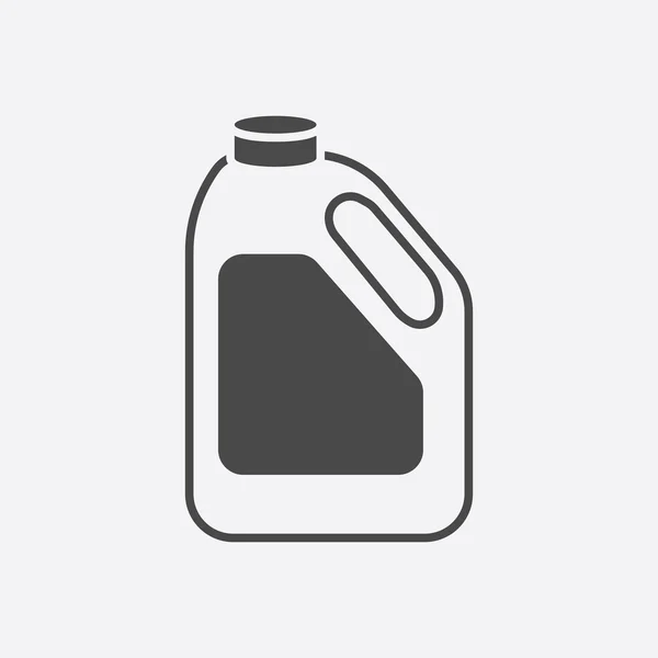 Icono de leche de botella negro. Single bio, eco, producto orgánico icono de la gran serie de leche . — Archivo Imágenes Vectoriales